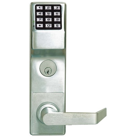 Trilogy Network Electronic Keyless Lock, Entry With Key Override, Satin Chrome, Series DL